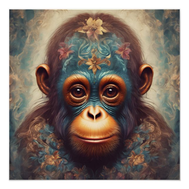 Orangutan no 2 Glossy Poster (Devant)