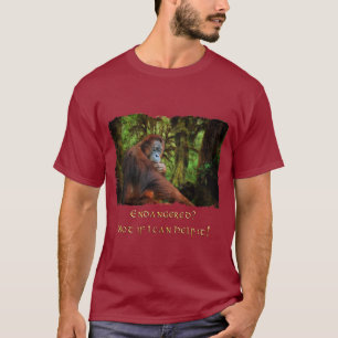 Orangutans en danger Primate Wildlife Art T-Shirt