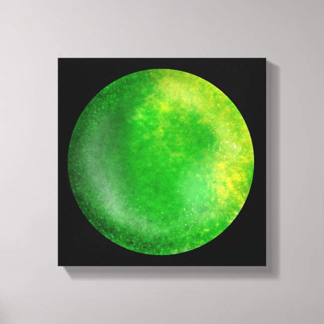 Orb en galaxie verte - toile Emeraude (Recto)