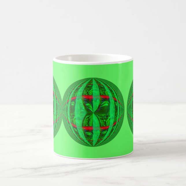 Orb Green Round mug green (Centre)