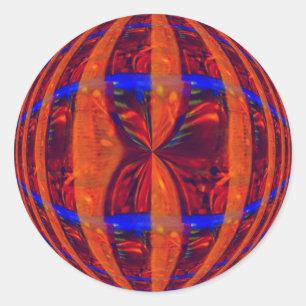 Orb Rouge autocollant rond