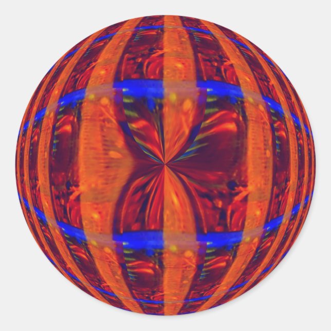 Orb Rouge autocollant rond (Devant)