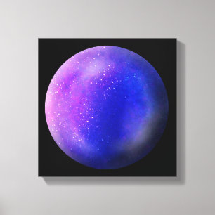 Orbe de galaxie violette - toile violette vive Imp