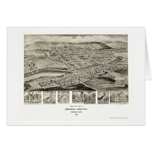 Orbisonia et colline de roche, carte panoramique (Devant horizontal)