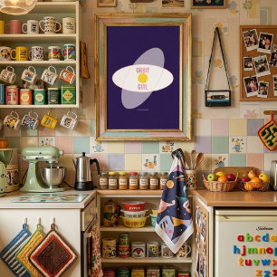 Orbit Girl — Affiche Maximaliste 90s   Chambre Rét