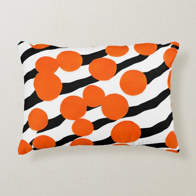Orbites mod orange et Coussin noir (Devant)