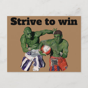 Orc Gladiator Football Sport Imaginaire Art Carte 