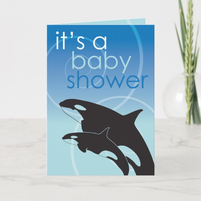 Orca Baby - Invitation Baby shower (Devant)