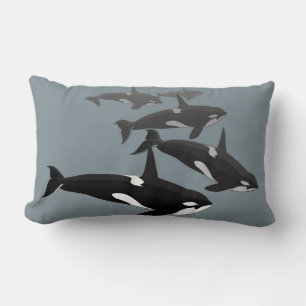 Orca Baleine Coussin Tueur Baleine Art Jeter Oreil