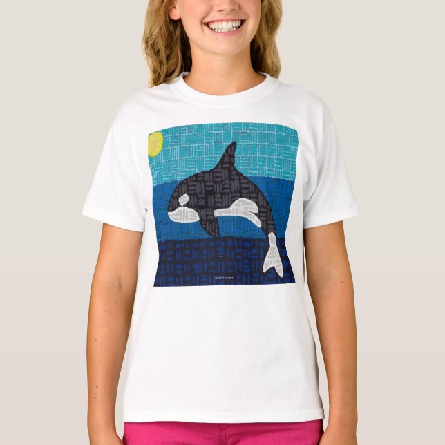 Orca (blanc) - T-Shirt basique pour fille (Devant)