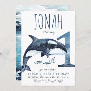 Orca Invitation d'anniversaire