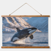 Orca Majestueux Splash Arctique Art Mural de Faune