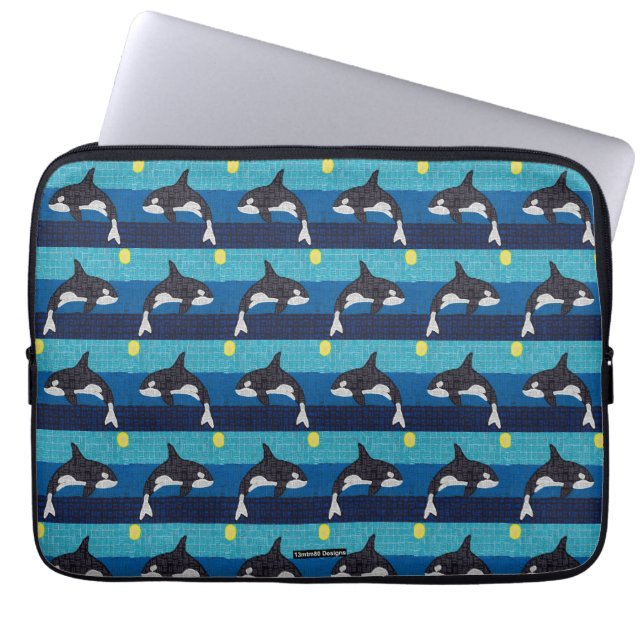 Orca (motif) - Housse pour ordinateur portable (Devant)