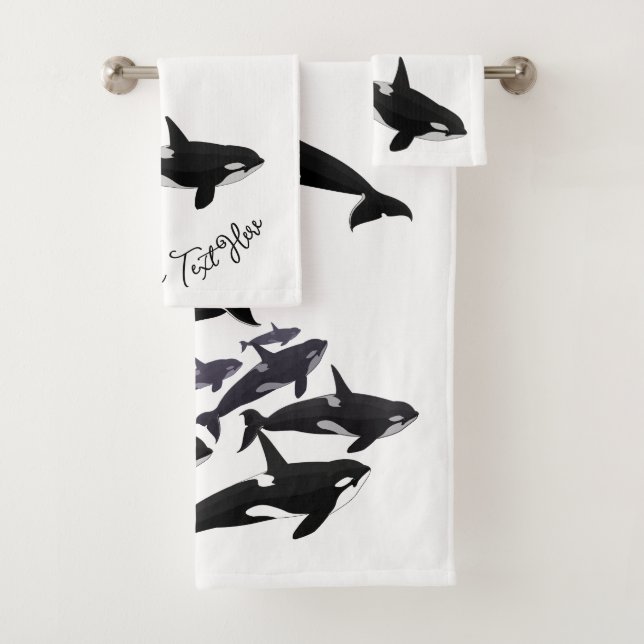 Orca Whale Bath Sets Killer Whales serviettes de b (En situation)