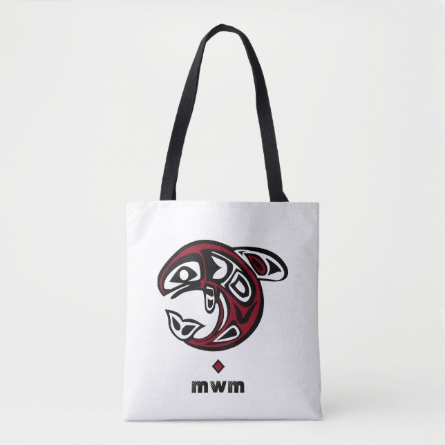 Orca Whale Haida Design — Sac à épaule Monogram (Devant)