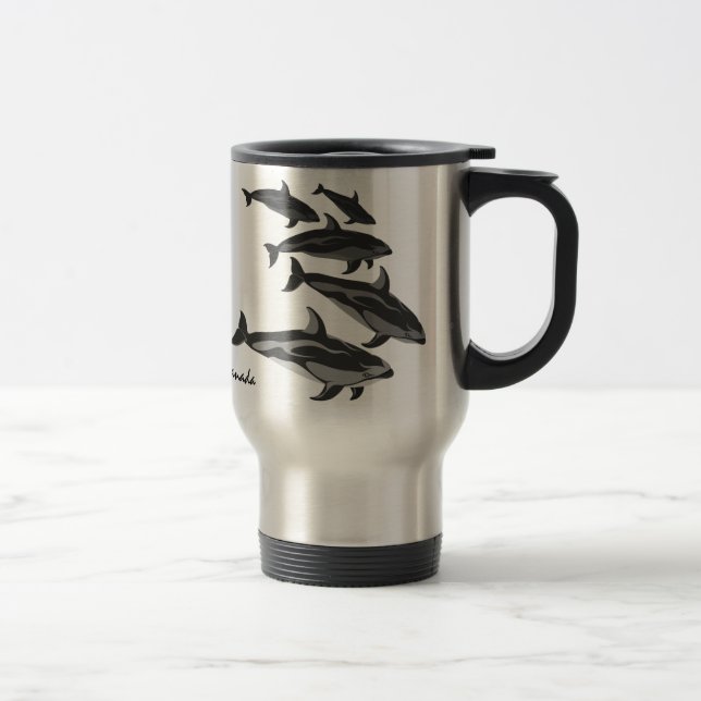 Orca Whale Travel Mug Personnaliser Killer Whale M (Droit)