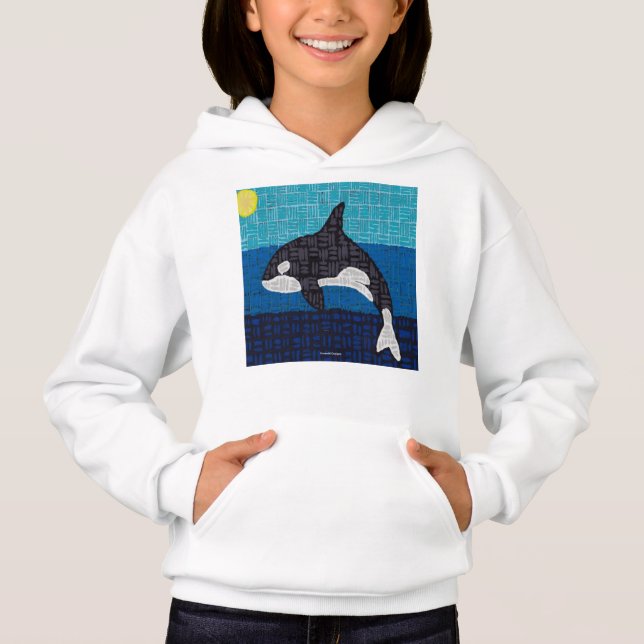 Orca (white) - Girl's Hoodie (Devant)