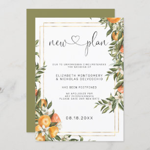 Orchard de Citrus  Faire-part Mariage reporté