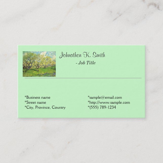 Orchard, ferme, jardin cartes de visite d'art (Devant)