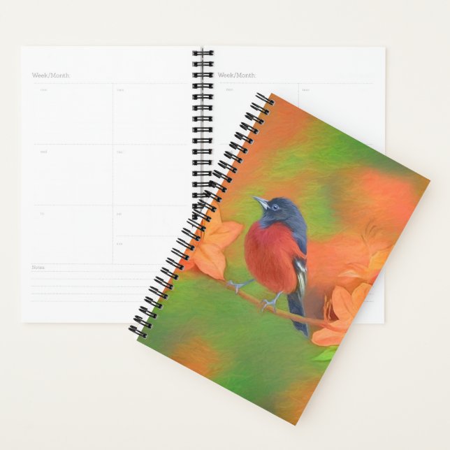 Orchard Oriole Songbird Peinture Oiseau original (Devant avec enveloppe)