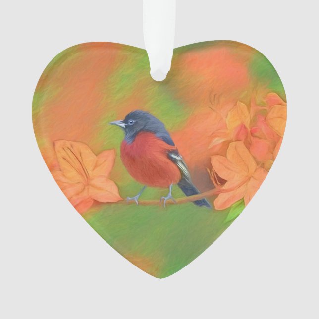 Orchard Oriole Songbird Peinture Oiseau original (devant)