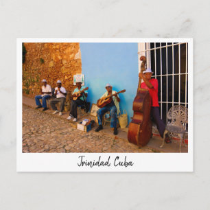 Orchestre de rue à Trinidad, Cuba carte postale