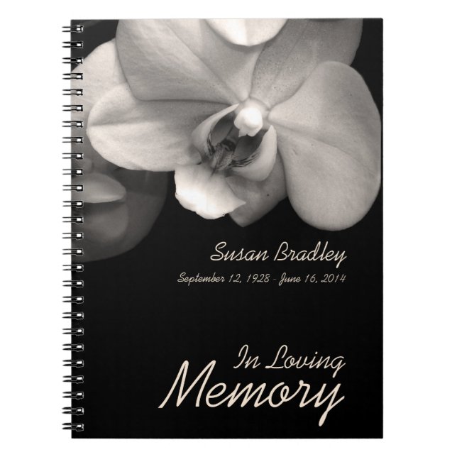 Orchid 1 Custom Memorial Funeral Livre d'or (Devant)