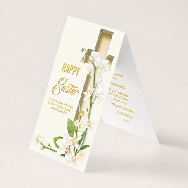 Orchid Lily Cross Printemps Ordre de service de Pâ (Front)