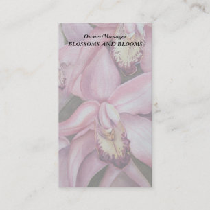 ORCHID ROSE EXOTIQUE CARTES DE VISITE PERSONNALISA