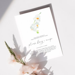 Orchidée blanche   Carte de demande de recette de 
