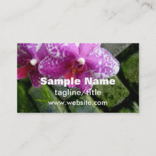 orchidée carte de visite fleuriste double face per