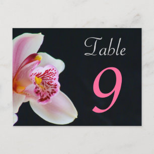 Orchidée de carte numéro de table
