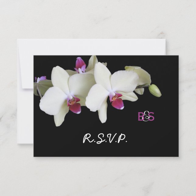 Orchidée florale RSVP Faire-part de mariage et Mon (Devant)