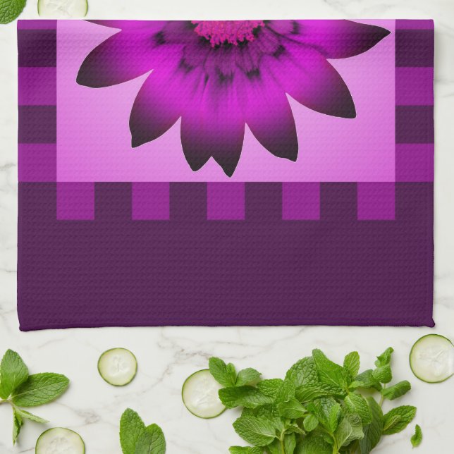 Orchidée Magenta Daisy Flower #2 Serviette de cuis (Plié)