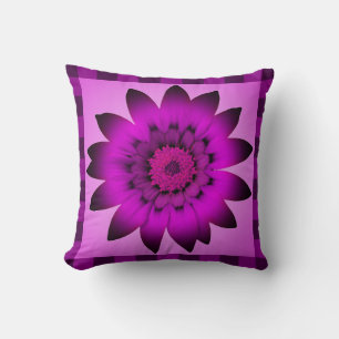 Orchidée Magenta Flower Artwork - Coussin