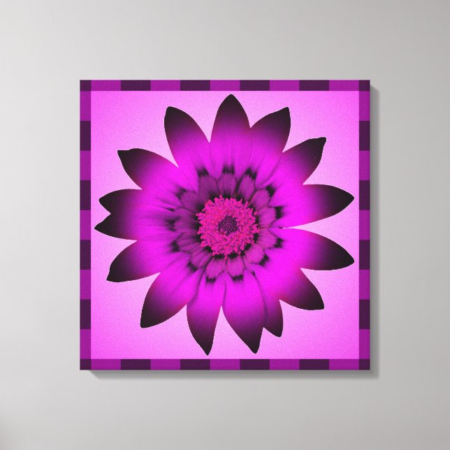Orchidée Magenta Flower artwork - Toile enveloppée (Recto)