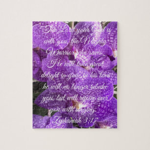 Orchidée pourpre / Puzzle de la Bible