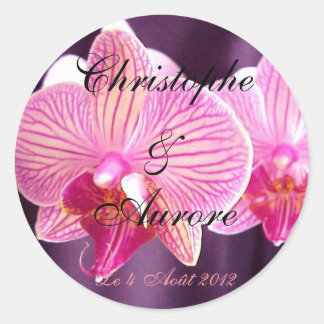 Orchidée rose Autocollant phalaénopsis