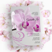 Orchidée rose Élégance Nuptiale Douche Invitation