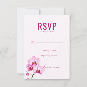 Orchidée Rose Élégante RSVP