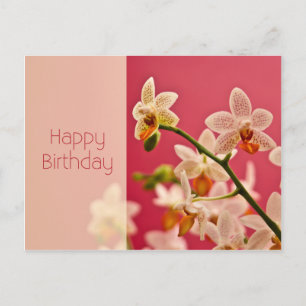 Orchidée rouge ・ Carte postale Anniversaire