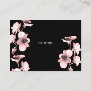 Orchidée teintée sur carte noire