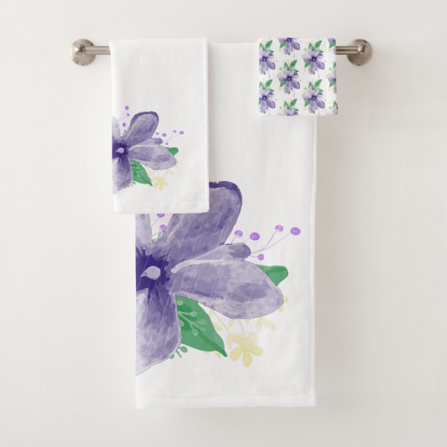Orchidée Violette Florale Sur Fond Blanc (En situation)