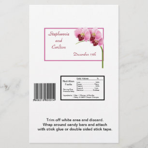 Orchidée violette Mariage grand bonbon