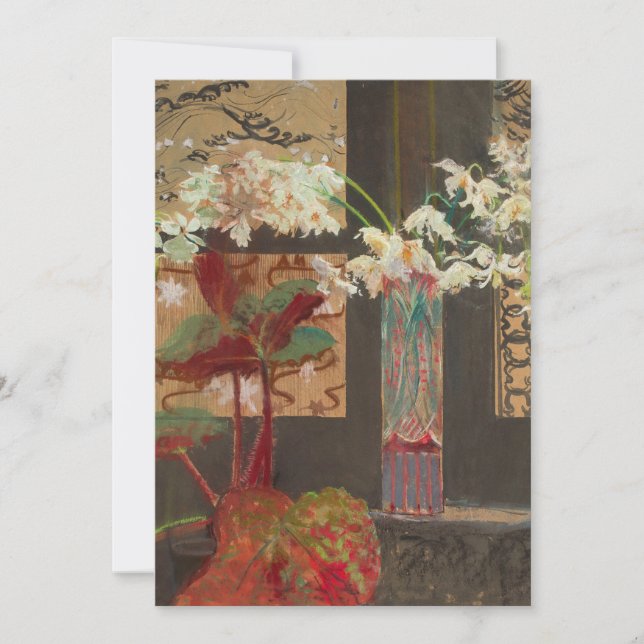 Orchidées blanches et une pivoine | Leon Wyczółkow (Devant)