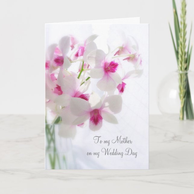 Orchidées blanches Merci Mère pour mon Mariage (Devant)
