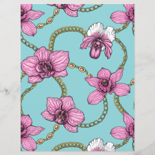 Orchidées et chaînes, roses et bleues