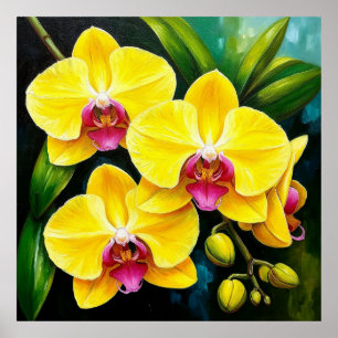 Orchidées Jaunes Vibrantes Décoration de Maison &