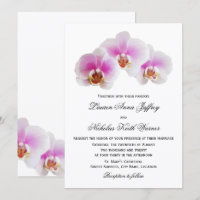 Orchidées peintes élégantes Invitations de mariage
