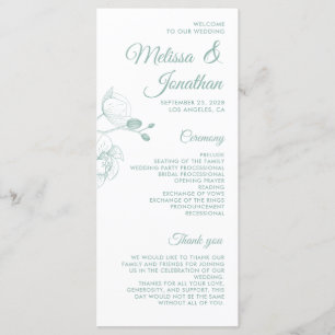 Orchidées romantiques élégant programme de mariage